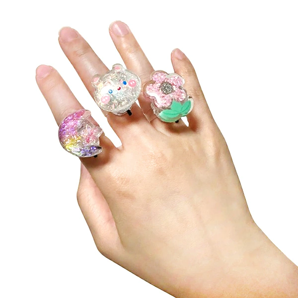 95726 ピカピカドリーミーリング(24入) カタログ外 ゆめかわいいモチーフが指先で輝く 柔らかい素材で付け心地も安心