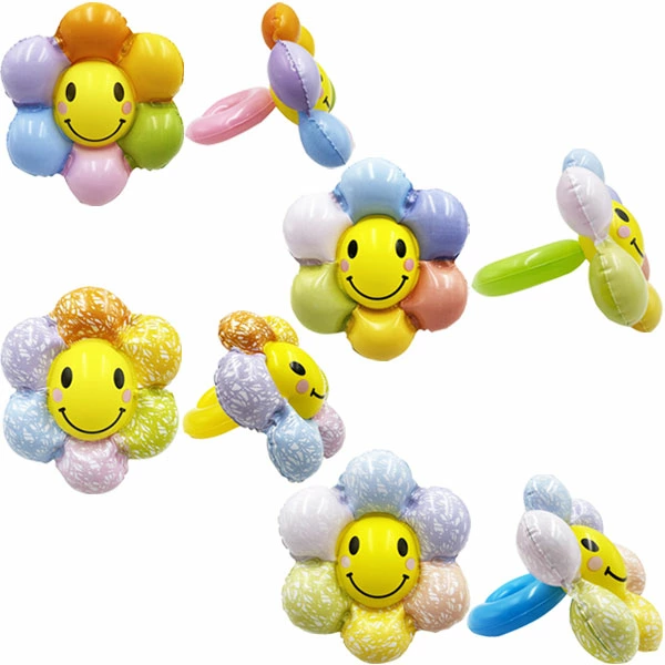 95272 ひまわりビニールアームリング(12入) カタログ外 腕に咲く元気のしるし！ つけるだけで気分は夏休み