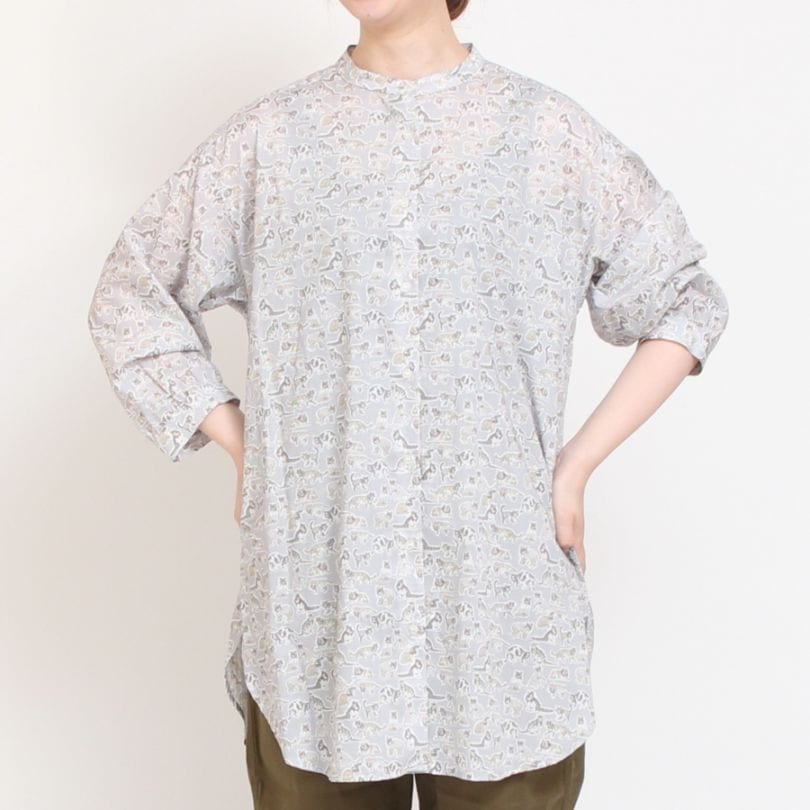 今期モデル　showerparty HOKKO×リバティ　7分袖フレアワンピース 今期モデル showerparty HOKKO×リバティ 7分袖フレアワンピース