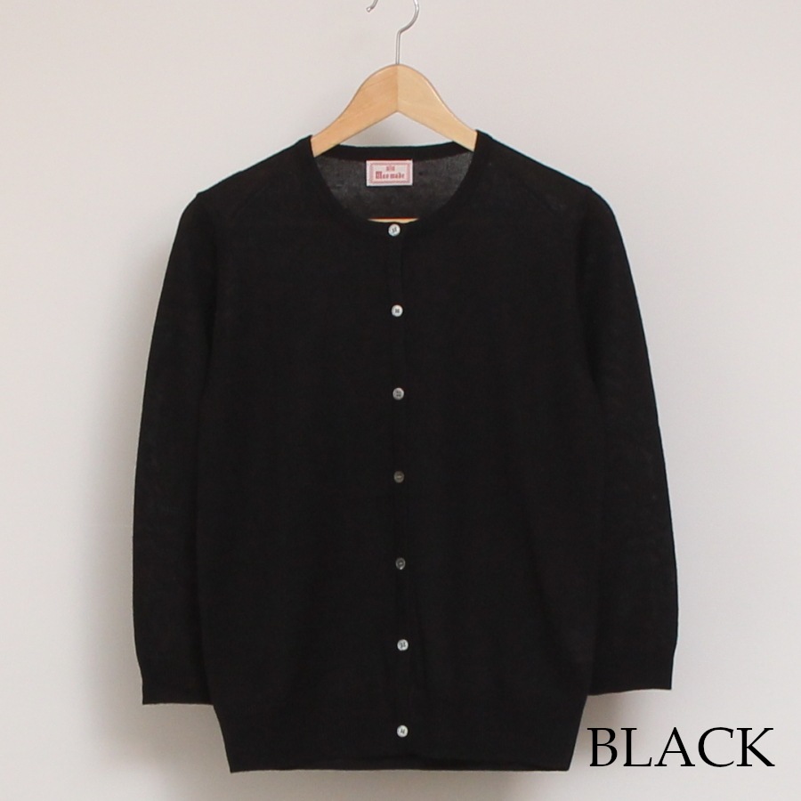 【新品】maomade リネンクルーネックカーディガン UVカット加工 ブラック 楽天市場】【40%OFF】マオメイド mao made UVカット リネン