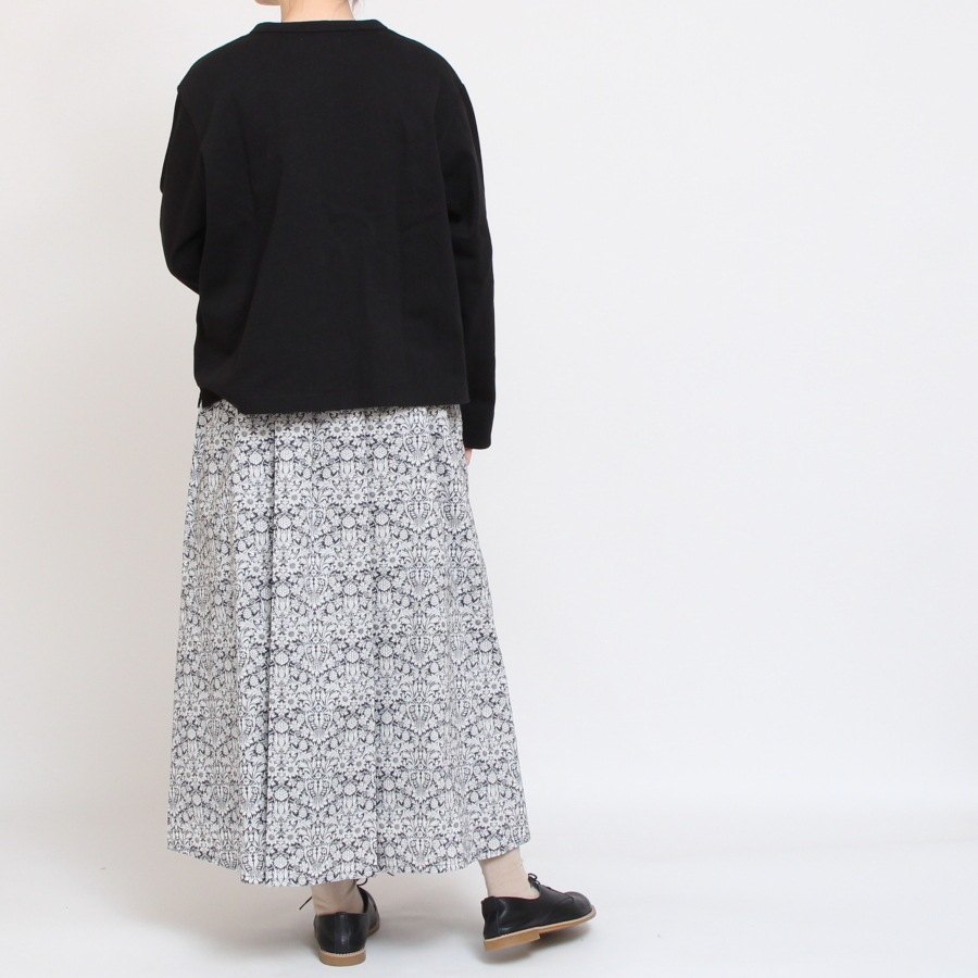 【BROWNのみ】LIBERTYインバーテッドプリーツスカート(2502)