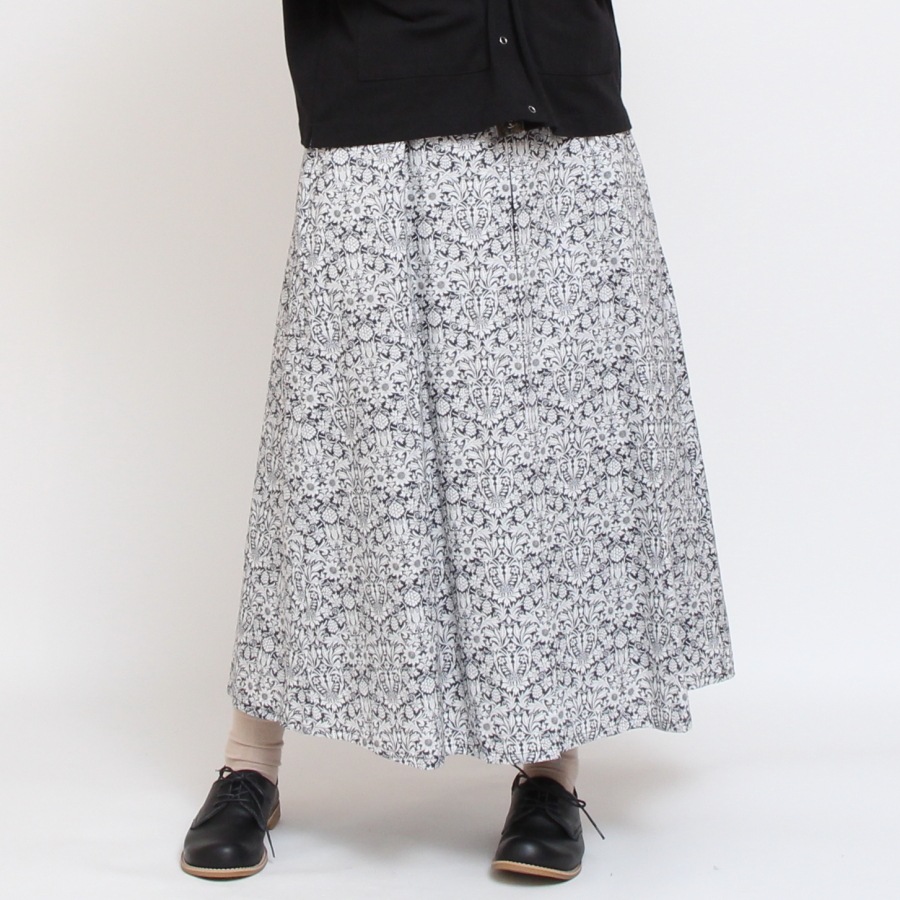 【BROWNのみ】LIBERTYインバーテッドプリーツスカート(2502)