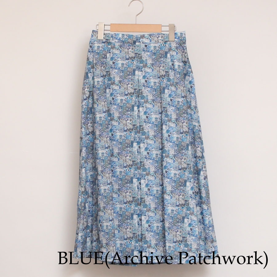 【BROWNのみ】LIBERTYインバーテッドプリーツスカート(2502)