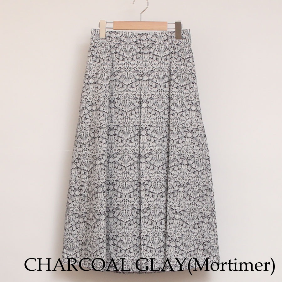 【BROWNのみ】LIBERTYインバーテッドプリーツスカート(2502)