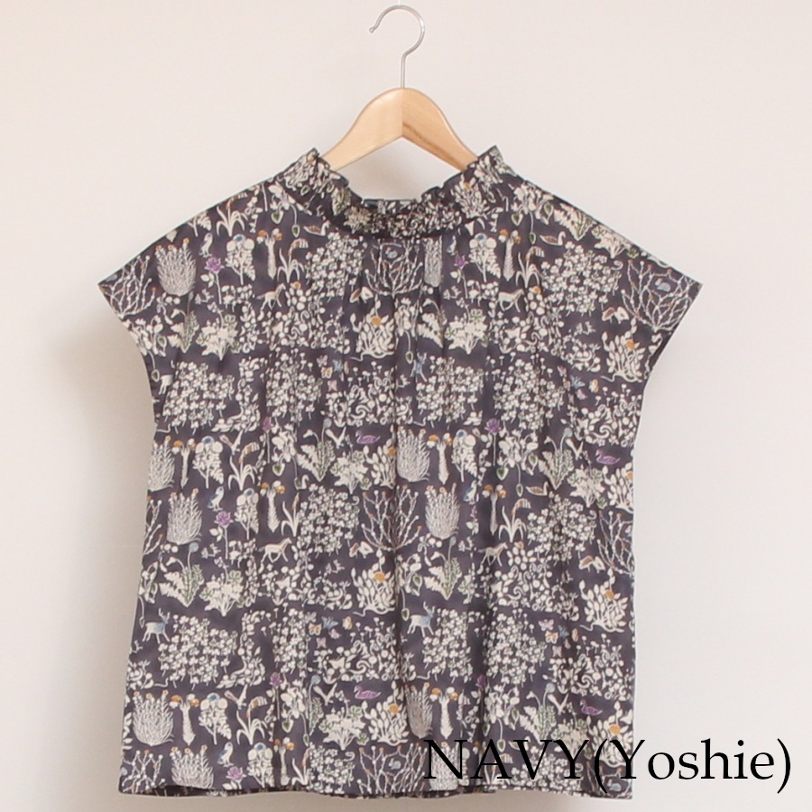 LIBERTY 2WAYシャーリングフレンチブラウス2507