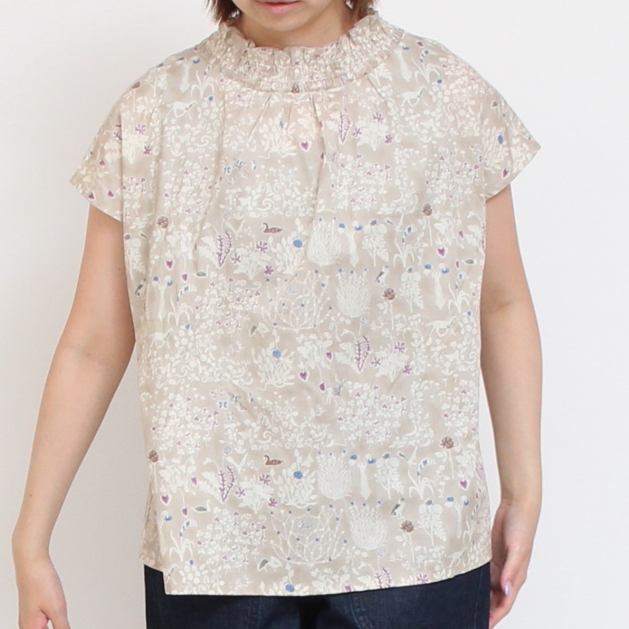 LIBERTY 2WAYシャーリングフレンチブラウス2507