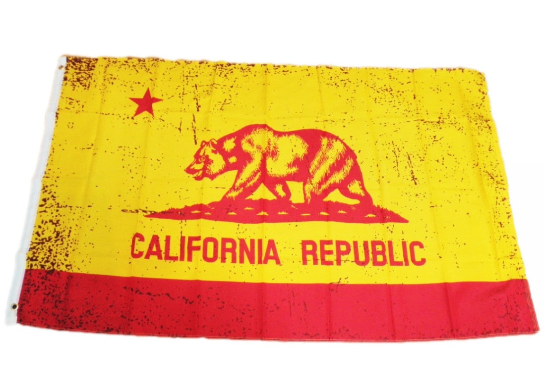 カリフォルニアフラッグ【CARIFORNIA REPUBLIC FLAG】RED＆YELLOW