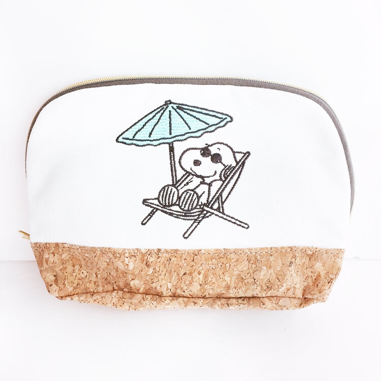 【スヌーピー】ドームポーチ(パラソル／ホワイト)