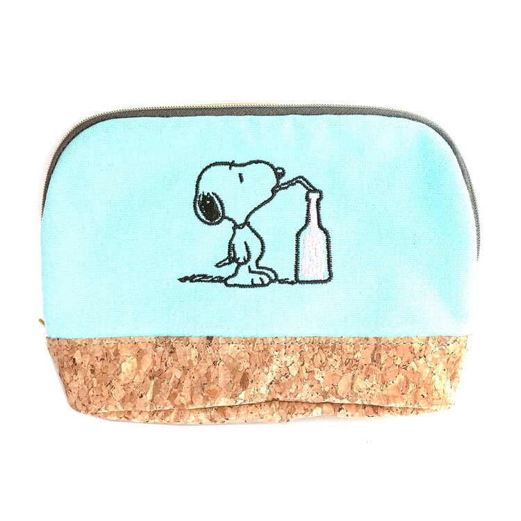 スヌーピー】ドームポーチ(ドリンク／グリーン)