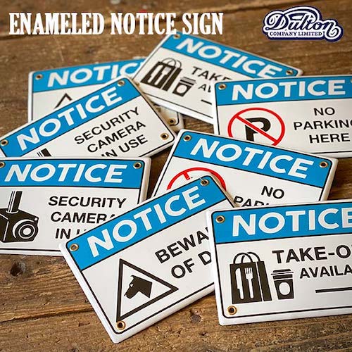 ENAMELED NOTICE SIGN　エナメル ノーティス サイン