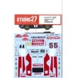 1/24 Lancia Stratos "Pirelli" #5 Monte-Carlo/#4 Sanremo 1978<br>STUDIO27 Original Decals