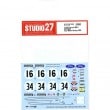 1/24 Escort Mk1 #16/#34 Alan Mann Racing 1968forBEL006&BEL007STUDIO27 Original Decals