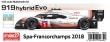 1/24 919 Hybrid Evo Spa-Francorchamps 2018STUDIO27 Multimedia Kit
