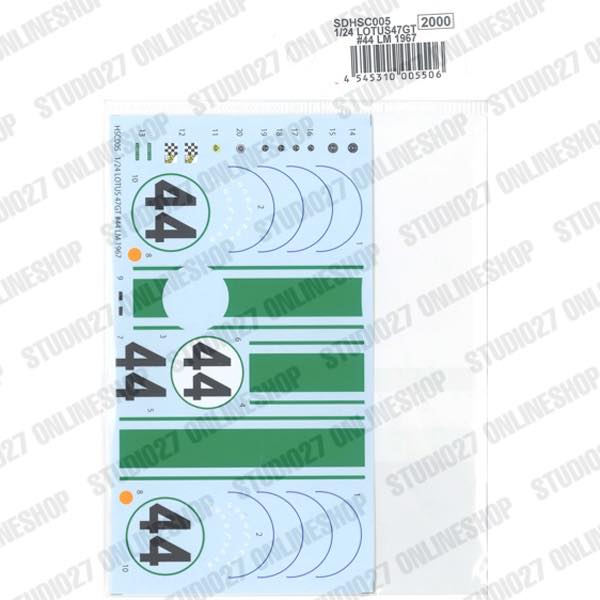 1/24 Type 47GT #44 LM 1967 - Spare decal<br>for HSC005<br>HSC��Spare Decals��