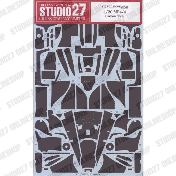 1/20 MP4/4 Carbon decal<br>for TAMIYA<br>STUDIO27 Carbon Decals