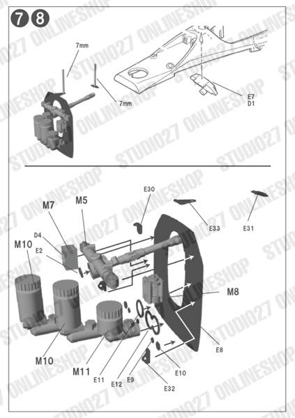 1/20 MP4/7 Cockpit set<br>forTAMIYA#20035<br>STUDIO27 ��Detail Up Parts��
