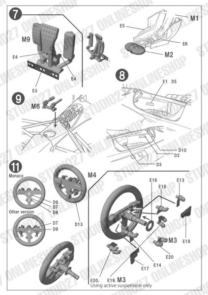 1/20 MP4/7 Cockpit set<br>forTAMIYA#20035<br>STUDIO27 ��Detail Up Parts��