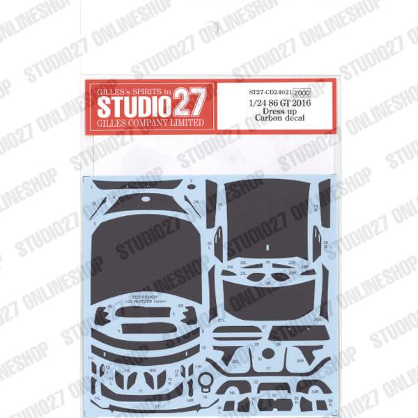 1/24 86 GT 2016 Dress up Carbon decal<br>for Aoshima<br>STUDIO27 ��Carbon Decals��