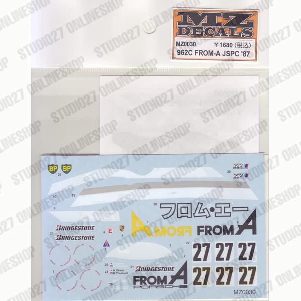 962C "From-A" JSPC 1987 <br>for Mini-Z <br>MZ DECALS��Original decal��