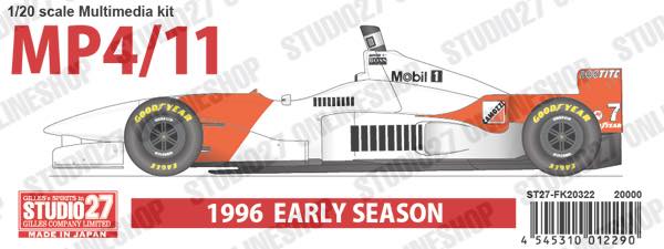 1/20 MP4/11 Early Season 1996<br>STUDIO27 ��Multimedia Kit��