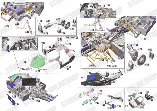 1/43 956 LM1983 (Long tail)<br>STUDIO27 Full Detail Kit<br>Printed by Cartograf