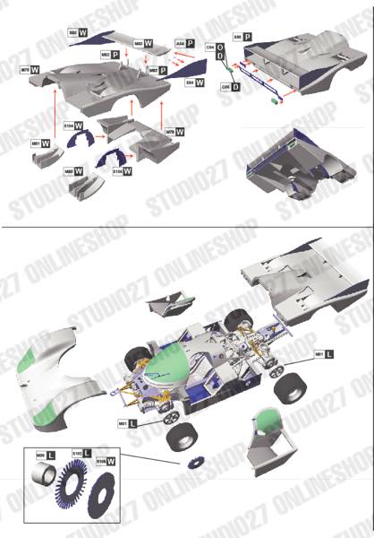1/43 956 LM1983 (Long tail)<br>STUDIO27 Full Detail Kit<br>Printed by Cartograf