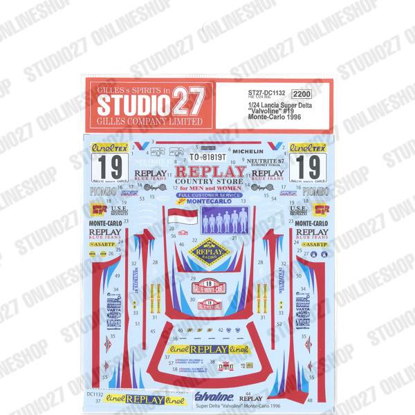 1/24 Lancia Super Delta #19 "Valvoline" Monte-Carlo 1996<br>for HASEGAWA<br>STUDIO27 ��Original Decals��