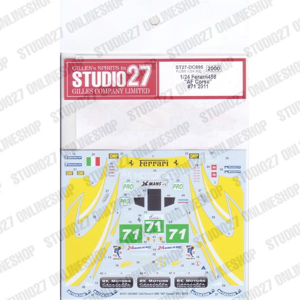 1/24 458 "AF Corse" #71 LM 2011<br>STUDIO27 ��Original Decals��