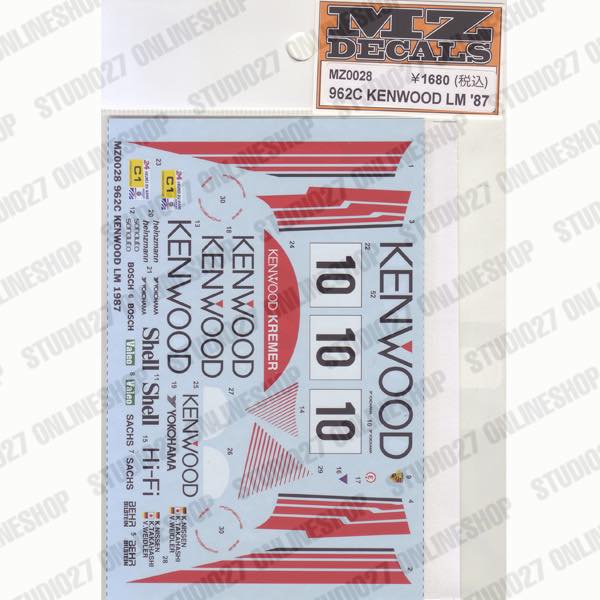 962C "Kenwood" LM 1987 <br>for Mini-Z <br>MZ DECALSOriginal decal