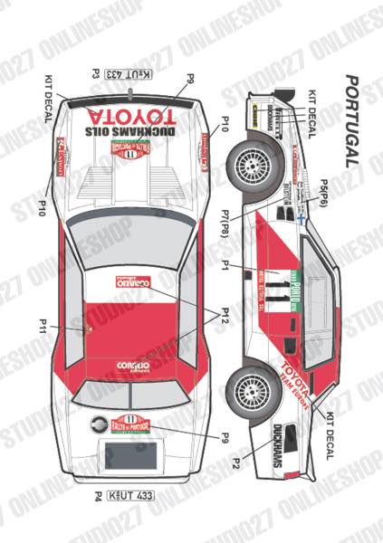 1/24 TA64 Rallies 1984 Option<br>for Aoshima B24004<br>STUDIO27 ��Original Decals��