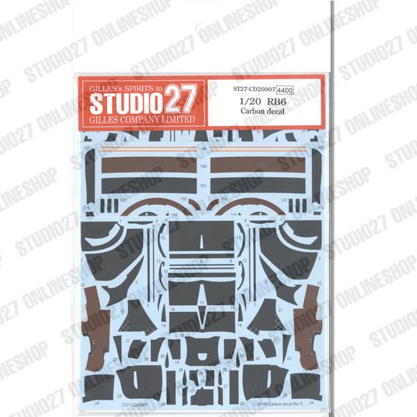 1/20 RB6 Carbon decal<br>forTAMIYA20067<br>STUDIO27 Carbon Decal