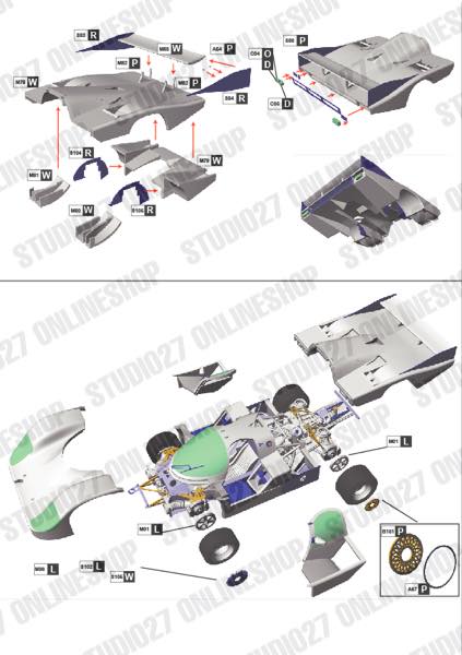 1/43 956 Marl**** 1983 (Long tail)<br>STUDIO27 ��Full Detail Kit��<br>Printed by Cartograf