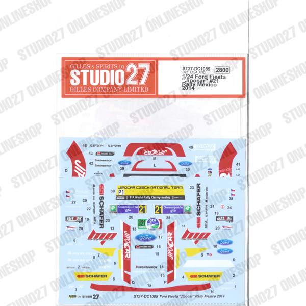1/24 Fiesta "Jipocar" #21 Rally Mexico 2014<br>for Bel-003<br>STUDIO27 ��Original Decals��