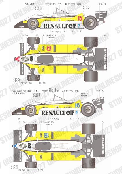 1/20 RE30B/30C 1982/1983<br>STUDIO27 ��Original Decals��