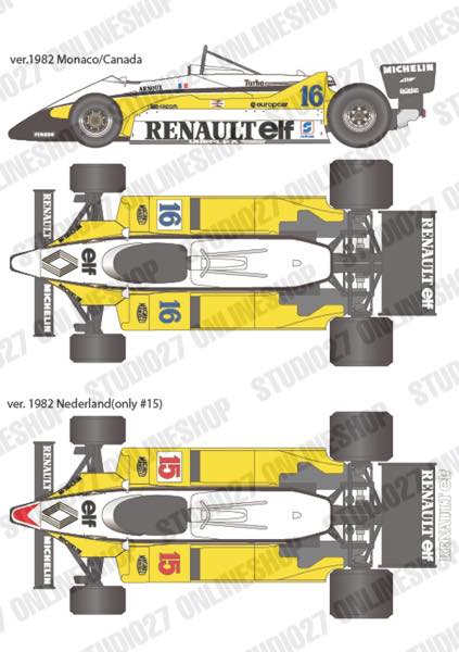 1/20 RE30B/30C 1982/1983<br>STUDIO27 ��Original Decals��