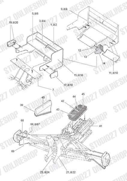 1/20 023 Carbon decal<br>for TAMIYA<br>STUDIO27 Carbon Decal