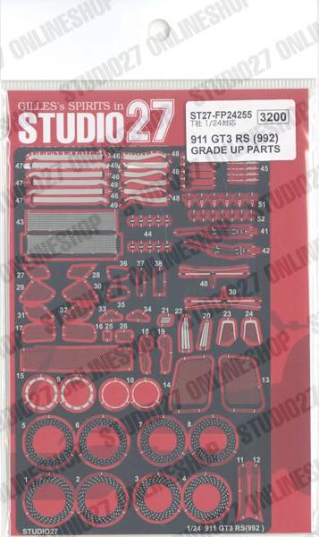 1/24 911 GT3 RS (992) Upgrade Parts<br>for TAMIYA<br>STUDIO27 Detail Up Parts
