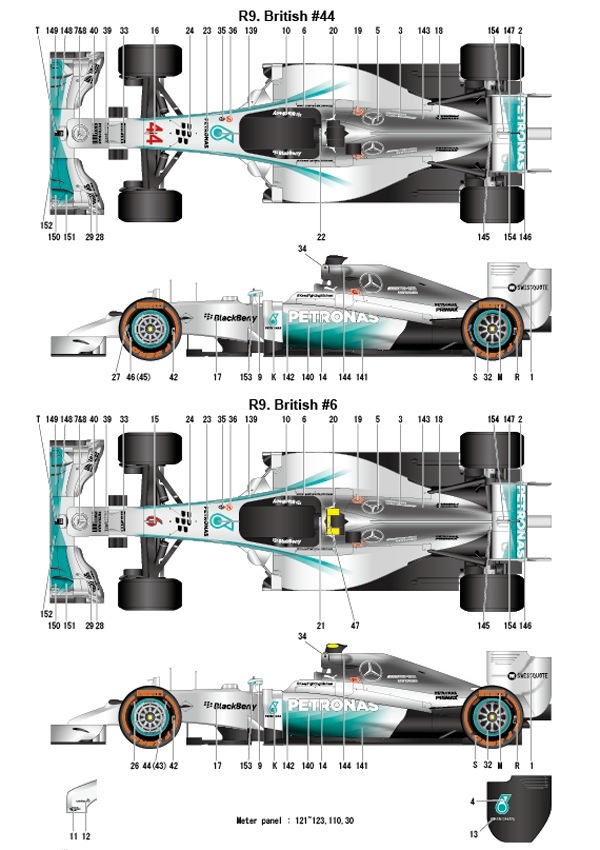 1/20 F1 W05 HYBRID SPANISH GP 2014<br>MONOPOST ��Multimedia Kit��