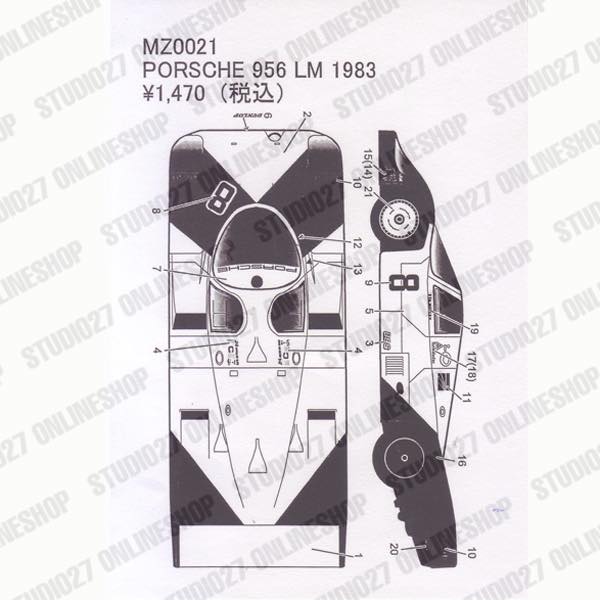 962C "M******o" LM 1983 <br>for Mini-Z <br>MZ DECALSOriginal decal
