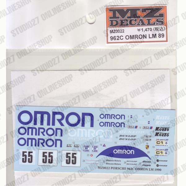 962C "Omron" LM 1989 <br>for Mini-Z <br>MZ DECALSOriginal decal