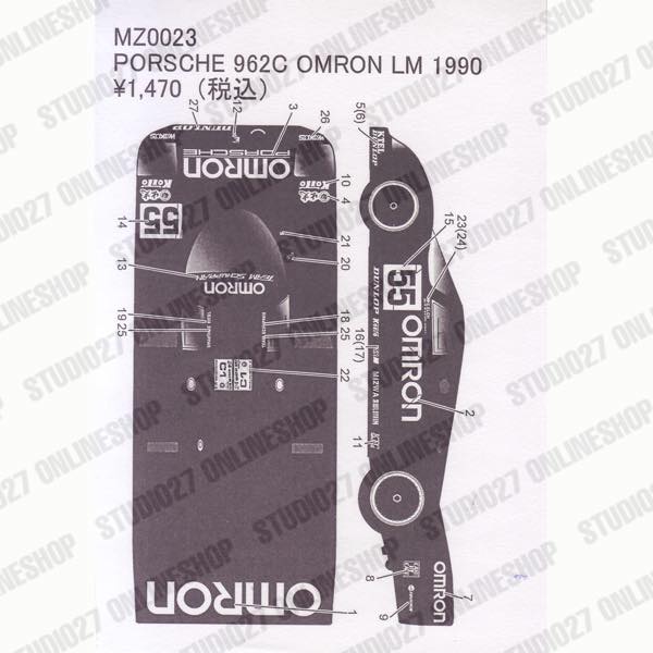962C "Omron" LM 1990 <br>for Mini-Z <br>MZ DECALS��Original decal��