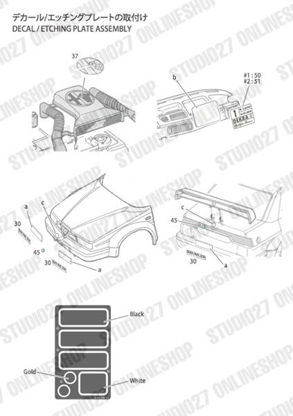 1/24 155 V6 TI #1/#2 DTM 1994<br>STUDIO27 ��Original Decals��