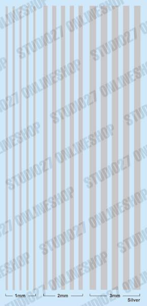 Line decal : Silver [1mm,2mm,3mm]<br>STUDIO27 Original Decals