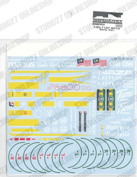 1/20 T127 2010 Early Ver. - Spare Decal - Spare Decal<br>for MP005<br>MONOPOST ��Spare Decal��