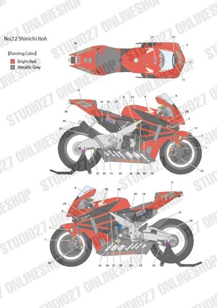 1/12 RC211V "Itoh" Japan GP 2002 <br>for TAMIYA<br>STUDIO27 Conversion Kit