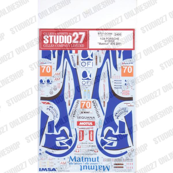 1/24 911 RSR "Matmut" #70 LM 2011<br>STUDIO27 Original Decals