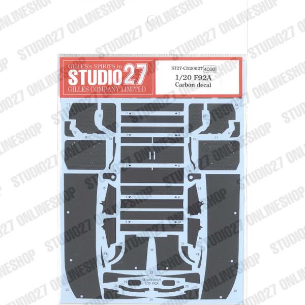 1/20 F92A Carbon decal<br>for FUJIMI<br>STUDIO27 Carbon Decal