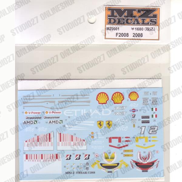 F2008 2008 <br>for Mini-Z <br>MZ DECALS��Original decal��