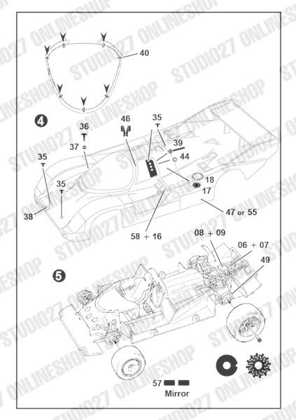 1/24 962C Upgrade Parts <br>forTAMIYA1/24 962C<br>STUDIO27 Detail Up Parts