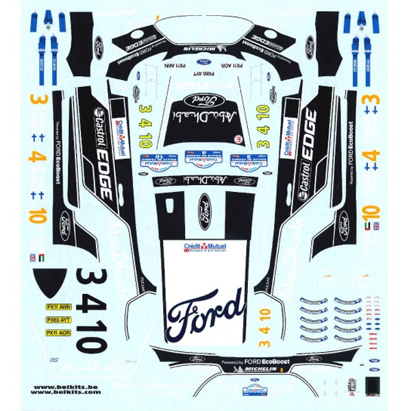 1/24 Ford Fiesta RS WRC ADAC 2011<br>BELKITS��Decal��